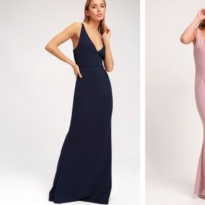 Lulus Melora Navy Blue Sleeveless Maxi Dress